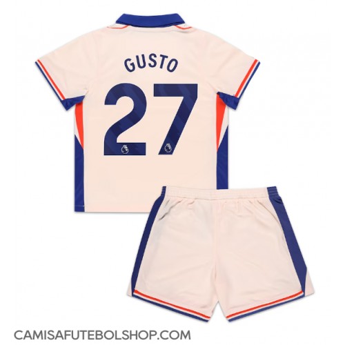 Camisa de time de futebol Chelsea Malo Gusto #27 Replicas 2º Equipamento Infantil 2024-25 Manga Curta (+ Calças curtas)